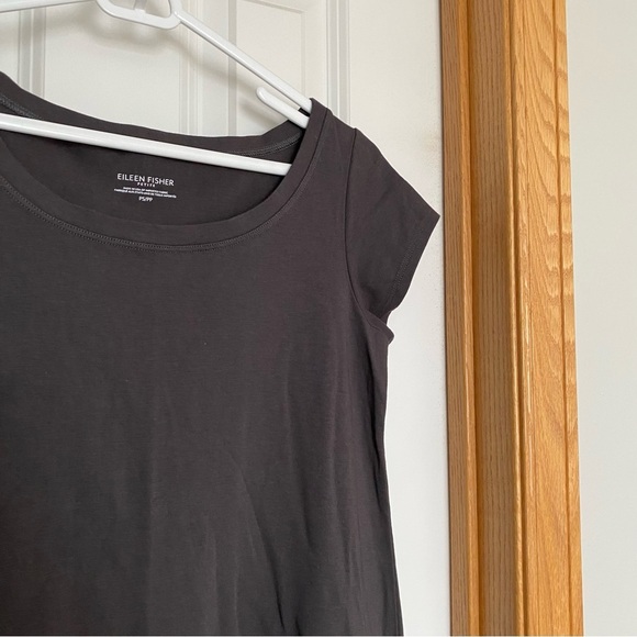 Eileen Fisher Dark Grey Shirt Dress Size Petite Small - Picture 2 of 9